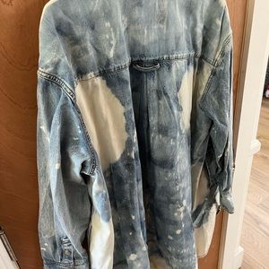 Free People distressed jean shirt